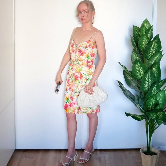 J. Crew Floral Spaghetti Strap Summer Mini Dress Size 6 - Picture 3 of 15